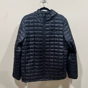 The North Face Matte Black Eco Thermoball Full Zip Jacket Coat Hooded